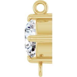14K Yellow Gold 3/8 CT Natural Diamond Link