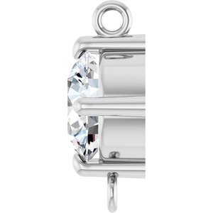14K White Gold  5/8 CT Lab Grown Diamond Link