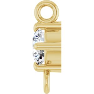 14K Yellow Gold 1/10 CT Natural Diamond Link