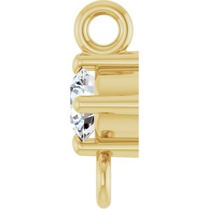 14K Yellow Gold  .06 CT Lab Grown Diamond Link