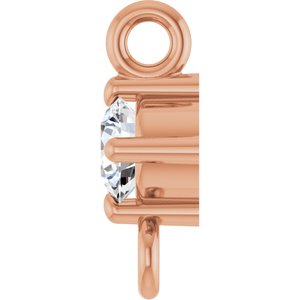 14K Rose Gold  .06 CT Lab Grown Diamond Link