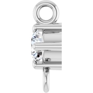 Platinum .06 CT Natural Diamond Link