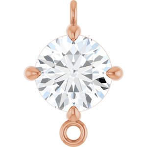 14K Rose Gold  5/8 CT Lab Grown Diamond Link