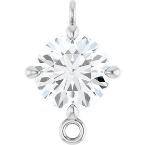 Platinum  5/8 CT Lab Grown Diamond Link