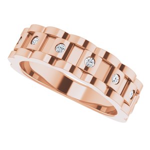 10K Rose 2 mm Round Chain Link Ring Mounting – image 8