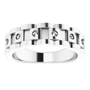 10K White 2 mm Round Chain Link Ring Mounting – image 6