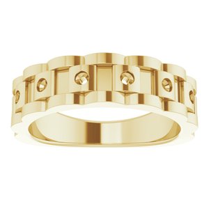 10K Yellow 2 mm Round Chain Link Ring Mounting – image 6