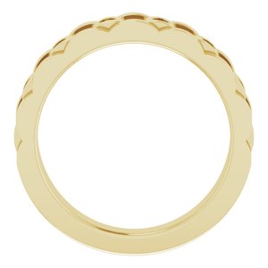 18K Yellow 2 mm Round Chain Link Ring Mounting – image 3