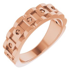 10K Rose 2 mm Round Chain Link Ring Mounting – image 2