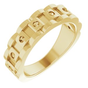10K Yellow 2 mm Round Chain Link Ring Mounting – image 2