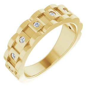 10K Yellow 2 mm Round Chain Link Ring Mounting