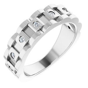 10K White 2 mm Round Chain Link Ring Mounting