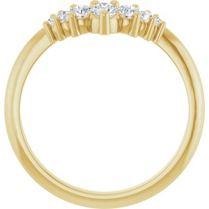 14K Yellow 1/3 CTW Natural Diamond Contour Band