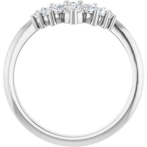 Platinum 1/3 CTW Natural Diamond Contour Band