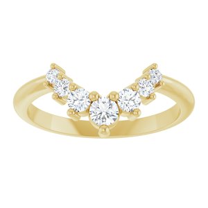 14K Yellow 1/3 CTW Natural Diamond Contour Band