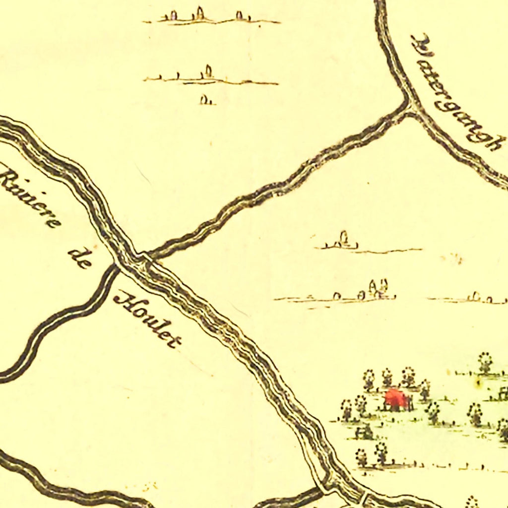 Vintage Map of Calais, France 1665