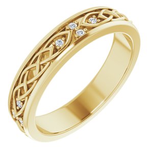 14K Yellow .06 CTW Natural Diamond Eternity Band Size 7