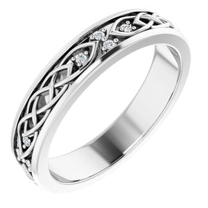 Platinum .06 CTW Natural Diamond Eternity Band Size 7