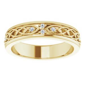 14K Yellow .06 CTW Natural Diamond Eternity Band Size 5