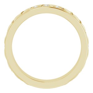 14K Yellow .06 CTW Natural Diamond Eternity Band Size 5.5