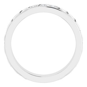 14K White .06 CTW Natural Diamond Eternity Band Size 5.5