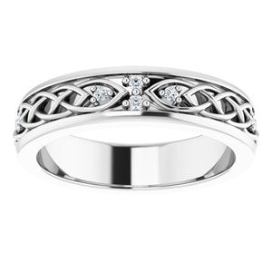 Platinum .06 CTW Natural Diamond Eternity Band Size 4