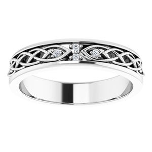 14K White .06 CTW Natural Diamond Eternity Band Size 7