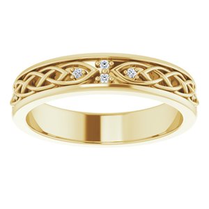 14K Yellow .06 CTW Natural Diamond Eternity Band Size 7