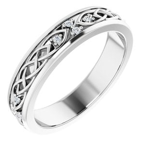 Platinum .06 CTW Natural Diamond Eternity Band Size 6.5