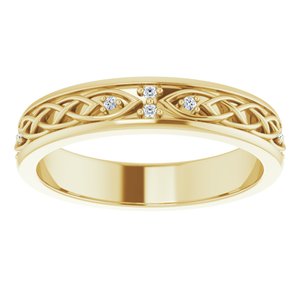 14K Yellow .06 CTW Natural Diamond Eternity Band Size 8
