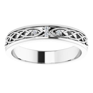 Platinum .06 CTW Natural Diamond Eternity Band Size 8