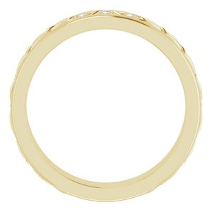 14K Yellow .06 CTW Natural Diamond Eternity Band Size 6.5