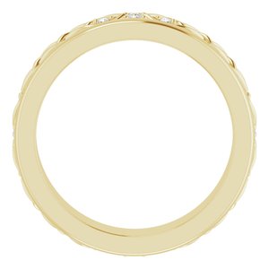 14K Yellow .06 CTW Natural Diamond Eternity Band Size 4.5