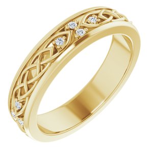 14K Yellow .06 CTW Natural Diamond Eternity Band Size 5.5