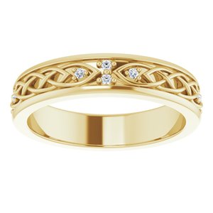 14K Yellow .06 CTW Natural Diamond Eternity Band Size 6
