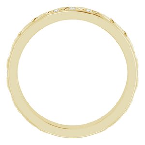 14K Yellow .06 CTW Natural Diamond Eternity Band Size 7.5
