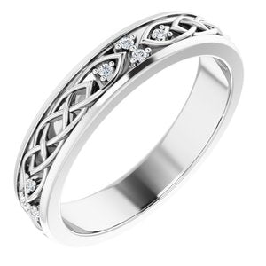 Platinum .06 CTW Natural Diamond Eternity Band Size 7.5