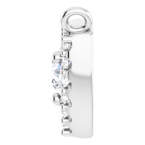 Platinum 3 mm Round 1/6 CTW Natural Diamond Necklace Center