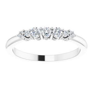 Platinum 1/5 CTW Natural Diamond Stackable Ring