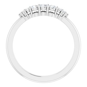 Platinum 1/5 CTW Natural Diamond Stackable Ring