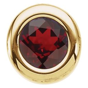 14K Yellow Gold 4 mm Imitation Mozambique Garnet Pendant