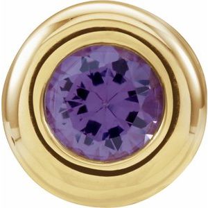 14K Yellow Gold 4 mm Imitation Alexandrite Pendant