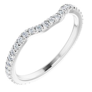 Platinum 1/3 CTW Natural Diamond French-Set Matching Band