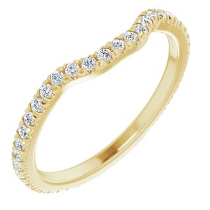 14K Yellow 1/3 CTW Natural Diamond French-Set Matching Band