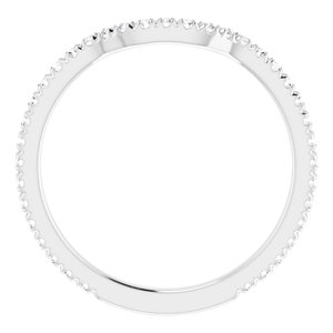 Platinum 1/3 CTW Natural Diamond French-Set Matching Band