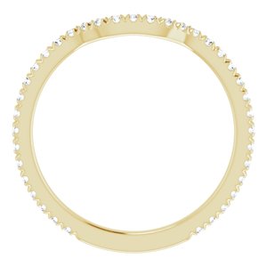 14K Yellow 1/3 CTW Natural Diamond French-Set Matching Band