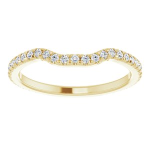 14K Yellow 1/3 CTW Natural Diamond French-Set Matching Band