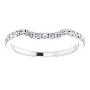Platinum 1/3 CTW Natural Diamond French-Set Matching Band