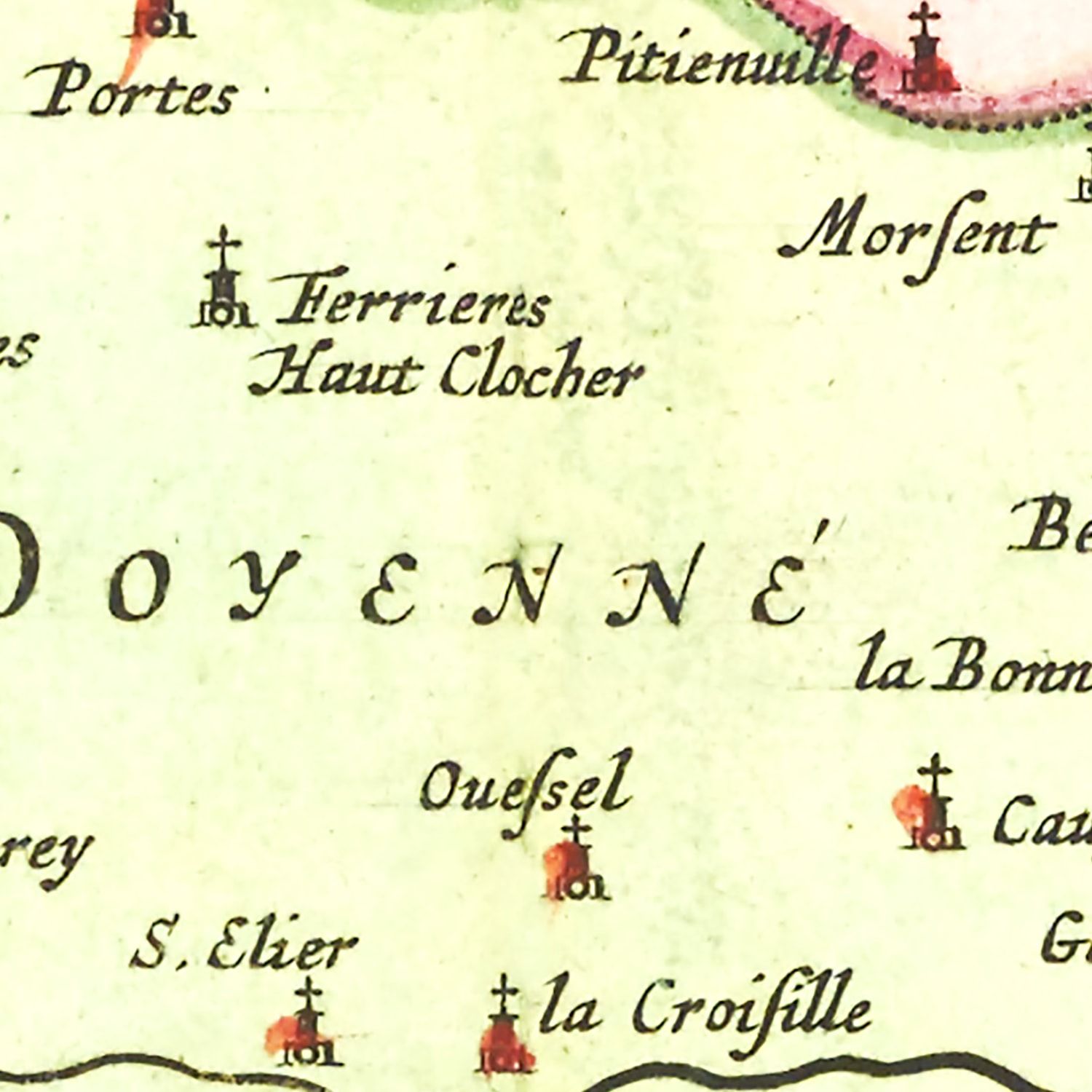 Vintage Map of France 1665