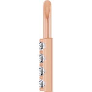 14K Rose Gold 1/2 CTW Natural Diamond Lock Pendant